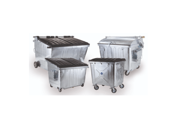 Waste container made of steel